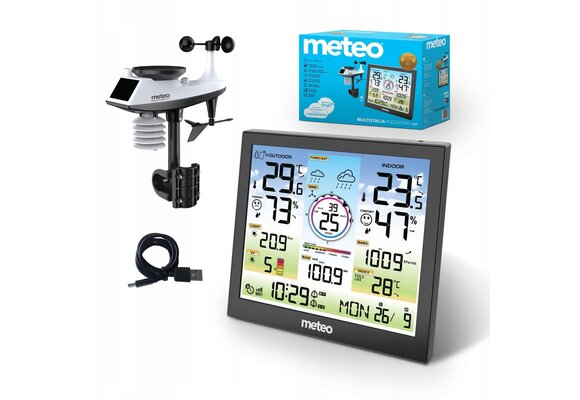 METEO Weerstation SP601 - 6-in-1 met Wi-Fi en Groot Kleurenscherm