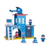 PAN PATYK Houten Politiebureau - Inclusief Helikopter en 3 Figuren