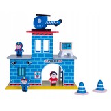 PAN PATYK Houten Politiebureau - Inclusief Helikopter en 3 Figuren