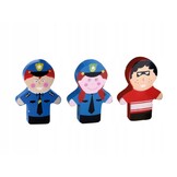 PAN PATYK Houten Politiebureau - Inclusief Helikopter en 3 Figuren