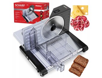 Webber SCHARF MS02 Elektrische Snijmachine - Inklapbaar & RVS Mes