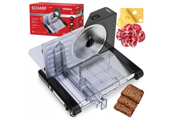 Webber SCHARF MS02 Elektrische Snijmachine - Inklapbaar & RVS Mes