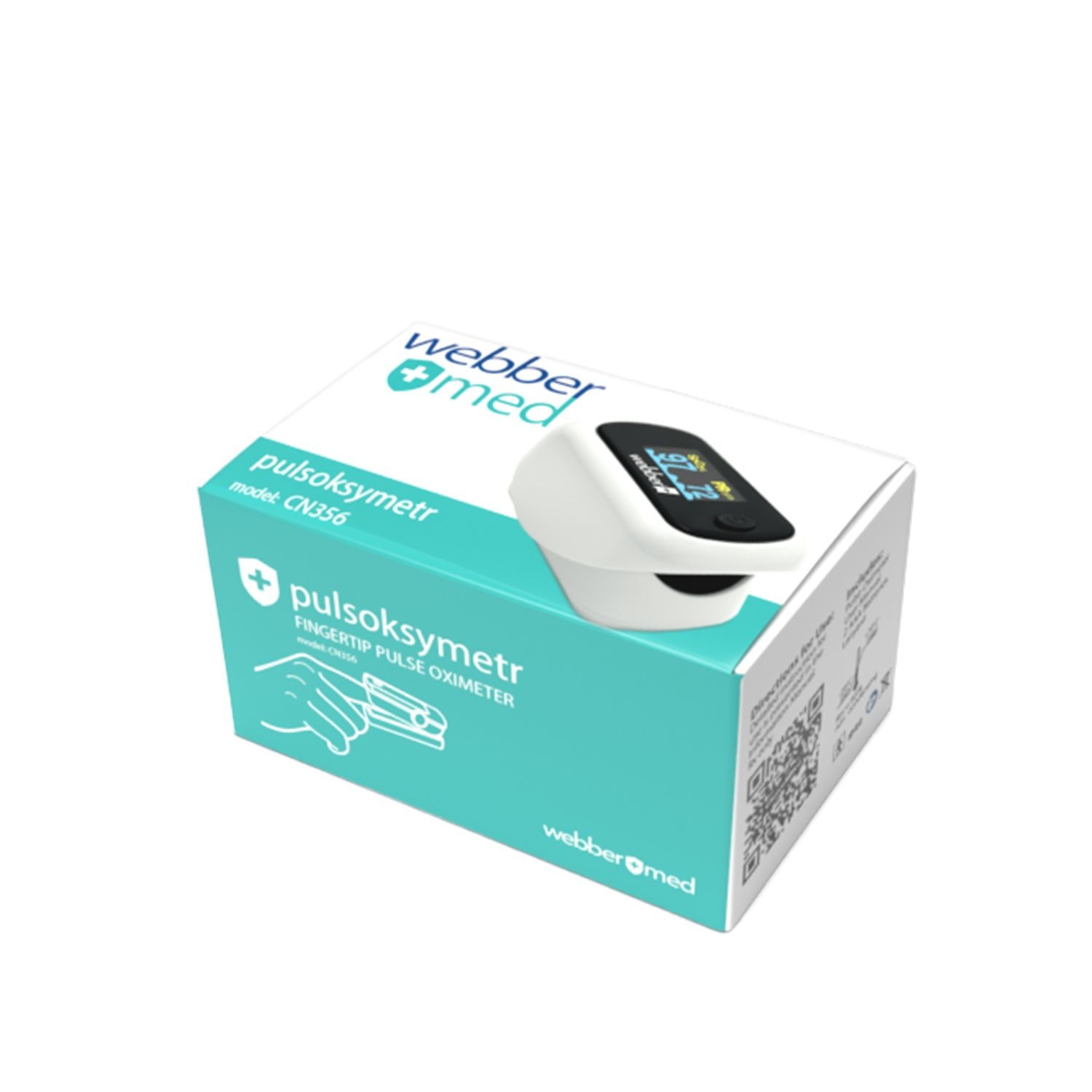 WEBBER Vingerpulsoximeter C356 - Medisch gecertificeerde saturatiemeter