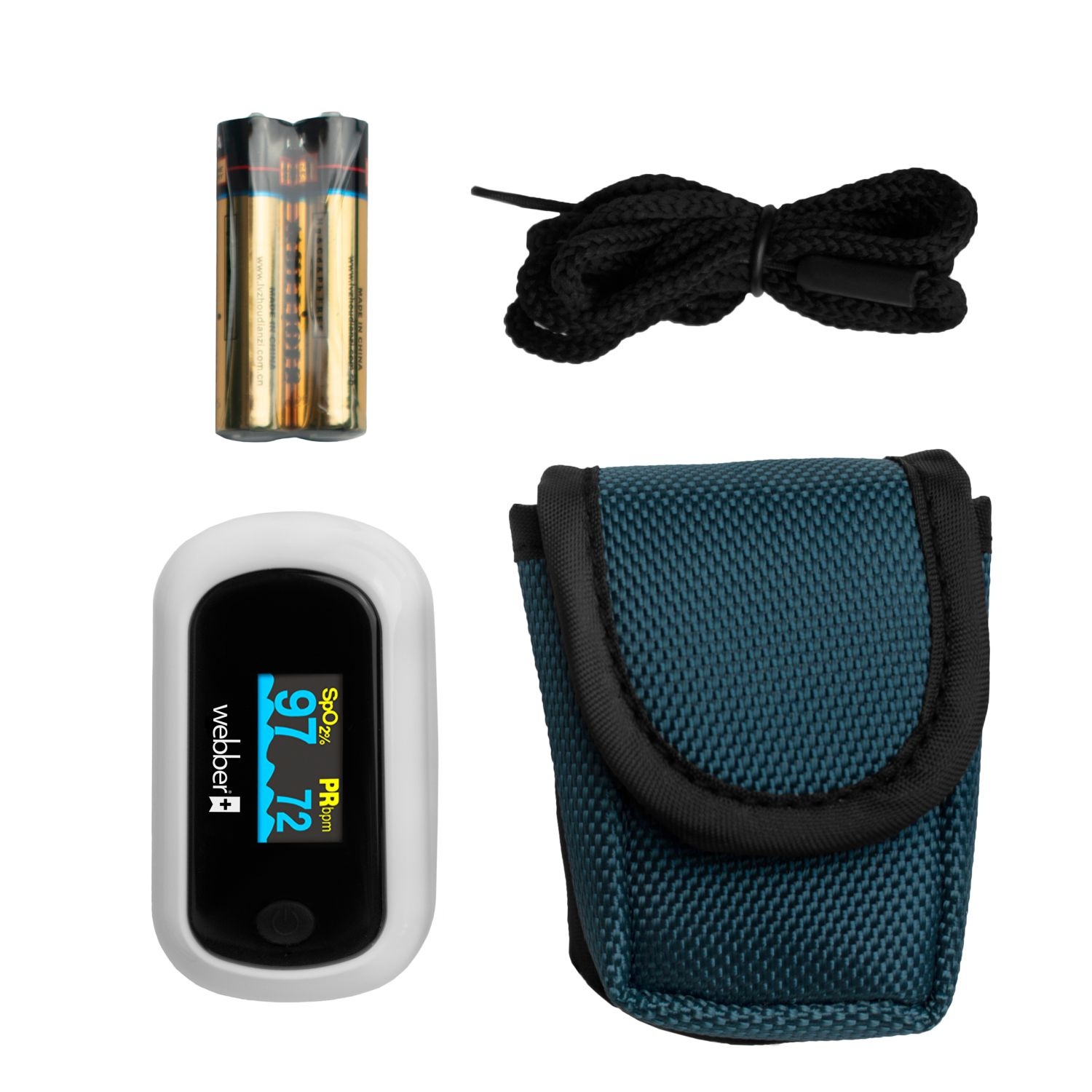 WEBBER Vingerpulsoximeter C356 - Medisch gecertificeerde saturatiemeter