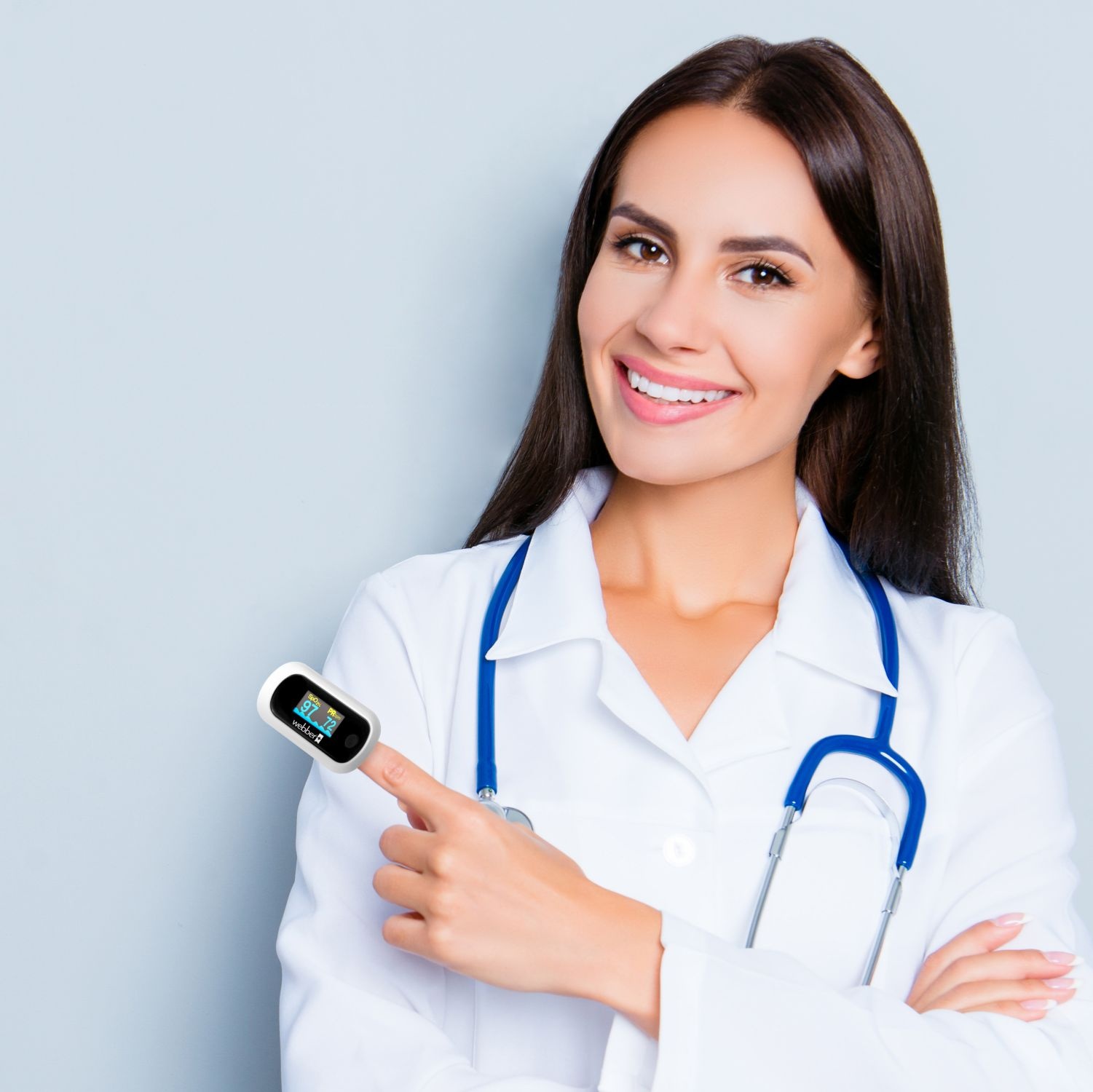 WEBBER Vingerpulsoximeter C356 - Medisch gecertificeerde saturatiemeter