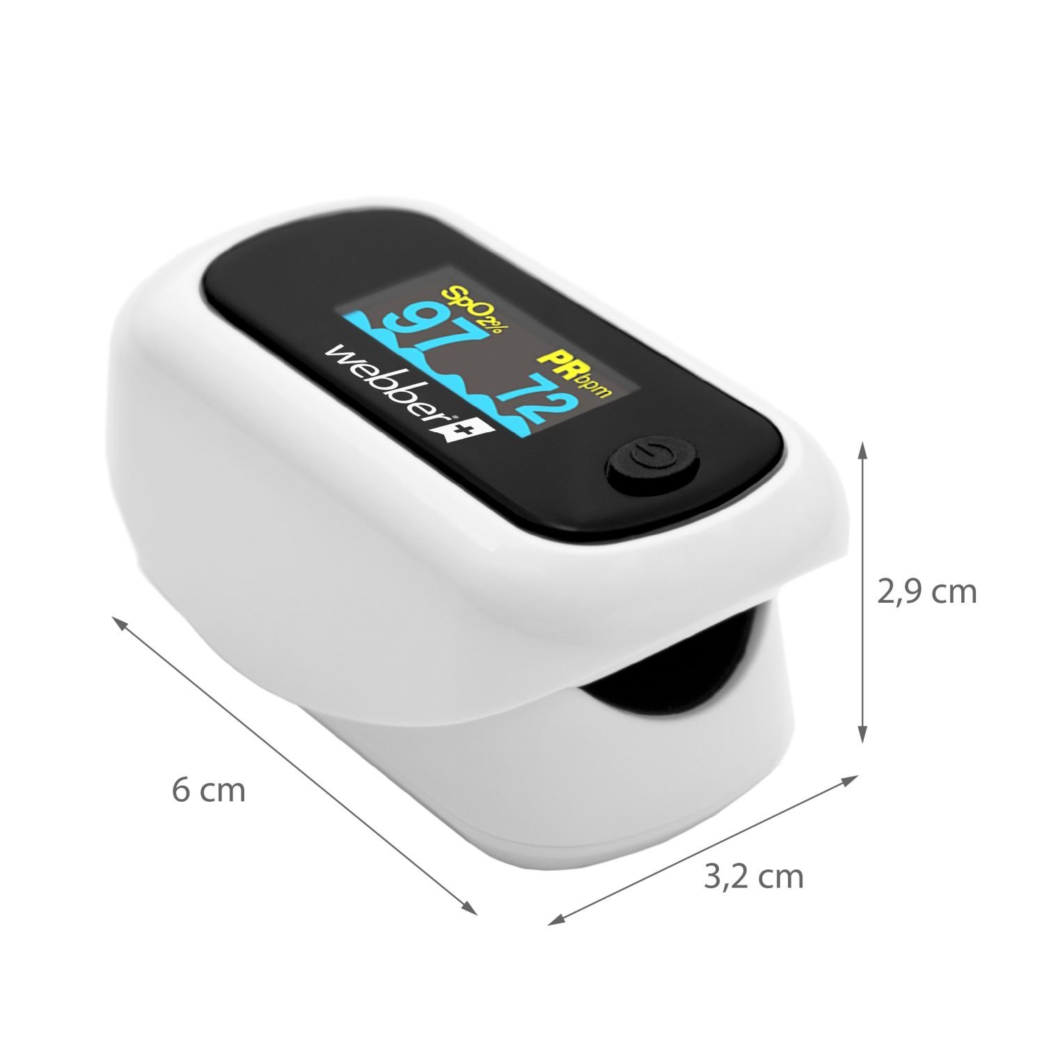 WEBBER Vingerpulsoximeter C356 - Medisch gecertificeerde saturatiemeter