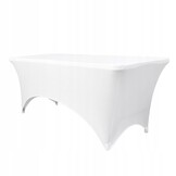 AGD SELECT Witte Stretch Tafelhoes 180cm - Kreukvrij en Stijlvol