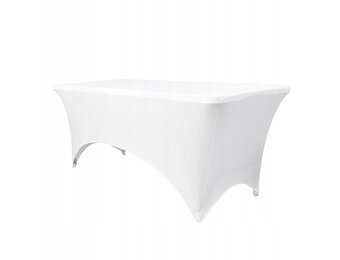 AGD SELECT Witte Stretch Tafelhoes 180cm - Kreukvrij en Stijlvol