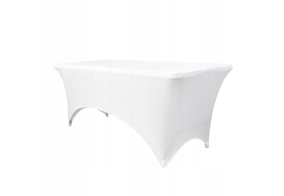 AGD SELECT Witte Stretch Tafelhoes 180cm - Kreukvrij en Stijlvol