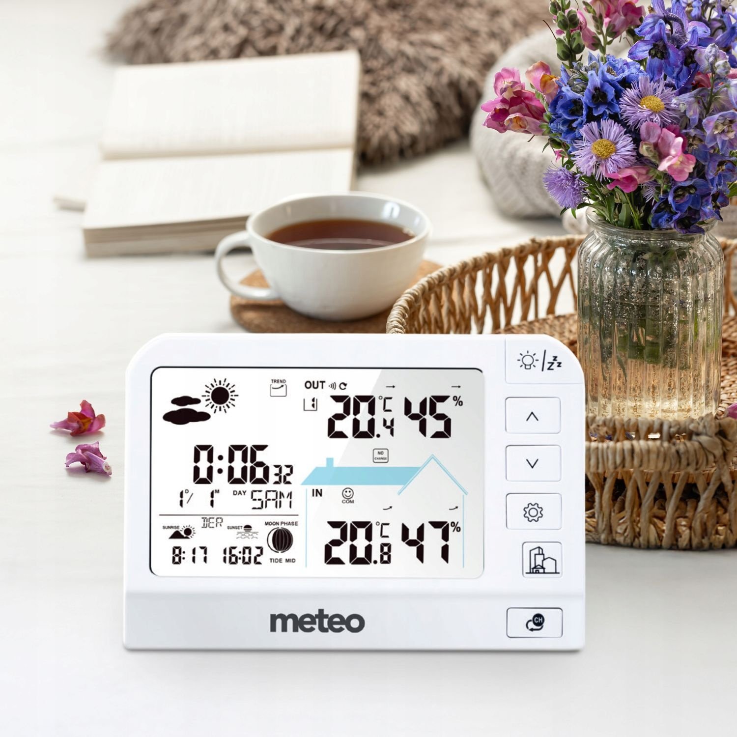 METEO Weerstation SP204 - Met buitensensor en DCF-tijdsynchronisatie
