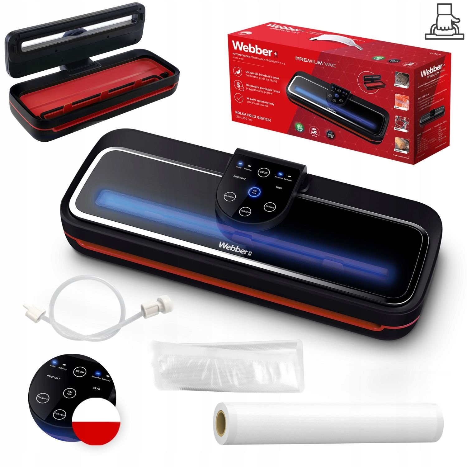 WEBBER V217 Automatische Vacuümsealer - One Touch Bediening