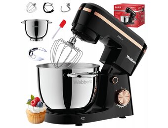 Webber Planetaire Keukenrobot AURA SM15 - 2000W met 5,2L RVS Mengkom