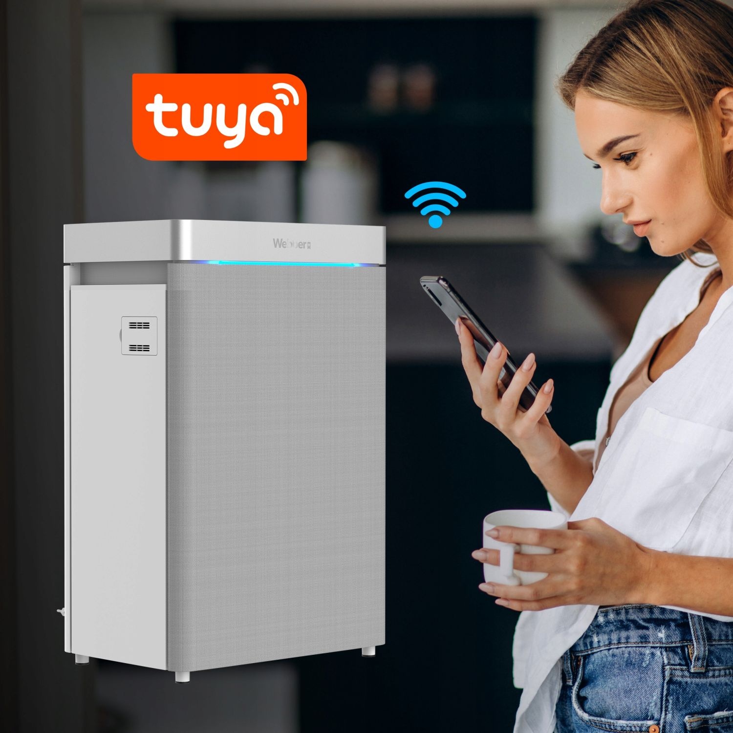 Webber AP9750 Luchtreiniger en Bevochtiger - 5-traps HEPA13 & UV-C