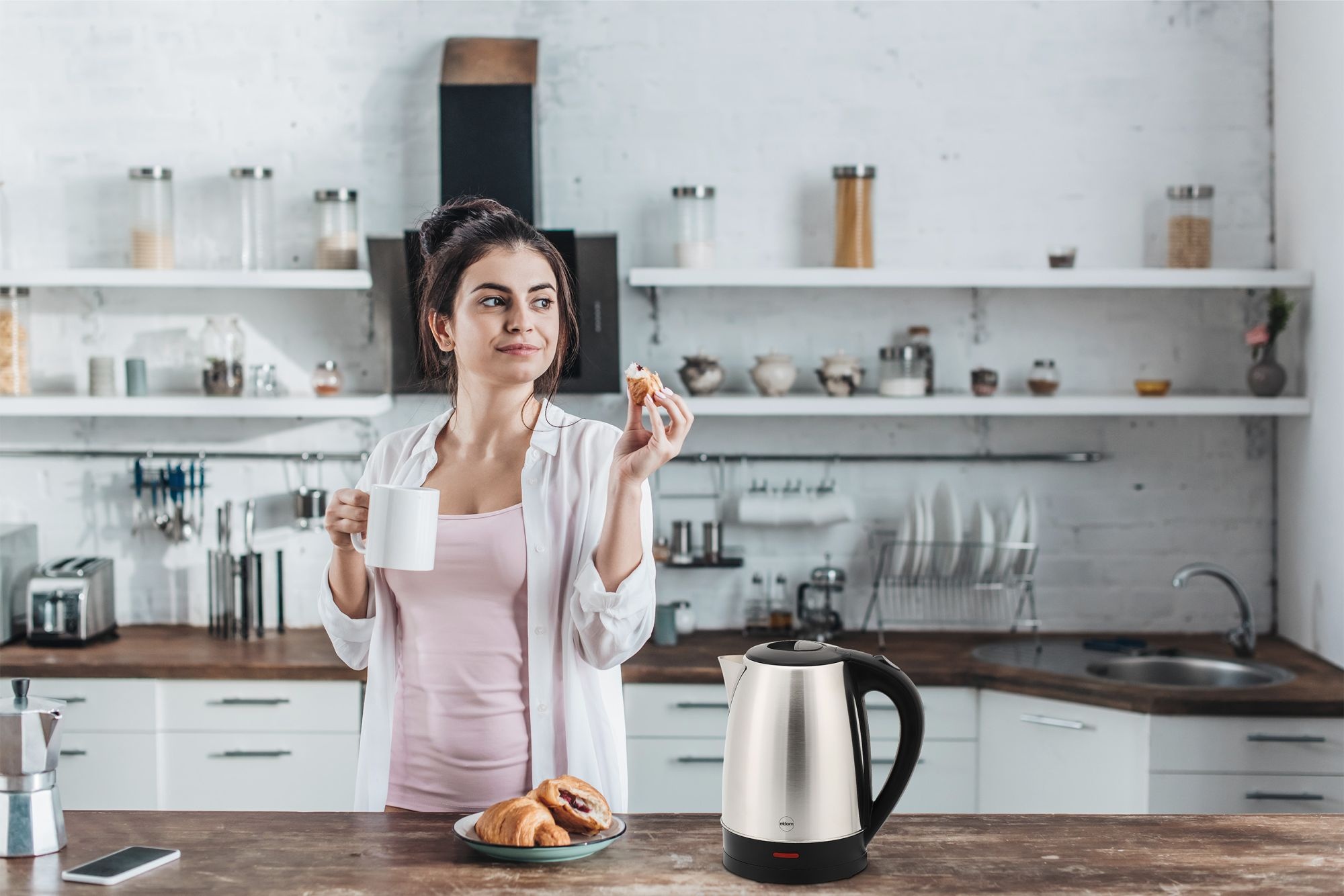 ELDOM Elektrische Waterkoker CS20 - Snel Kokend Water in 2 Minuten