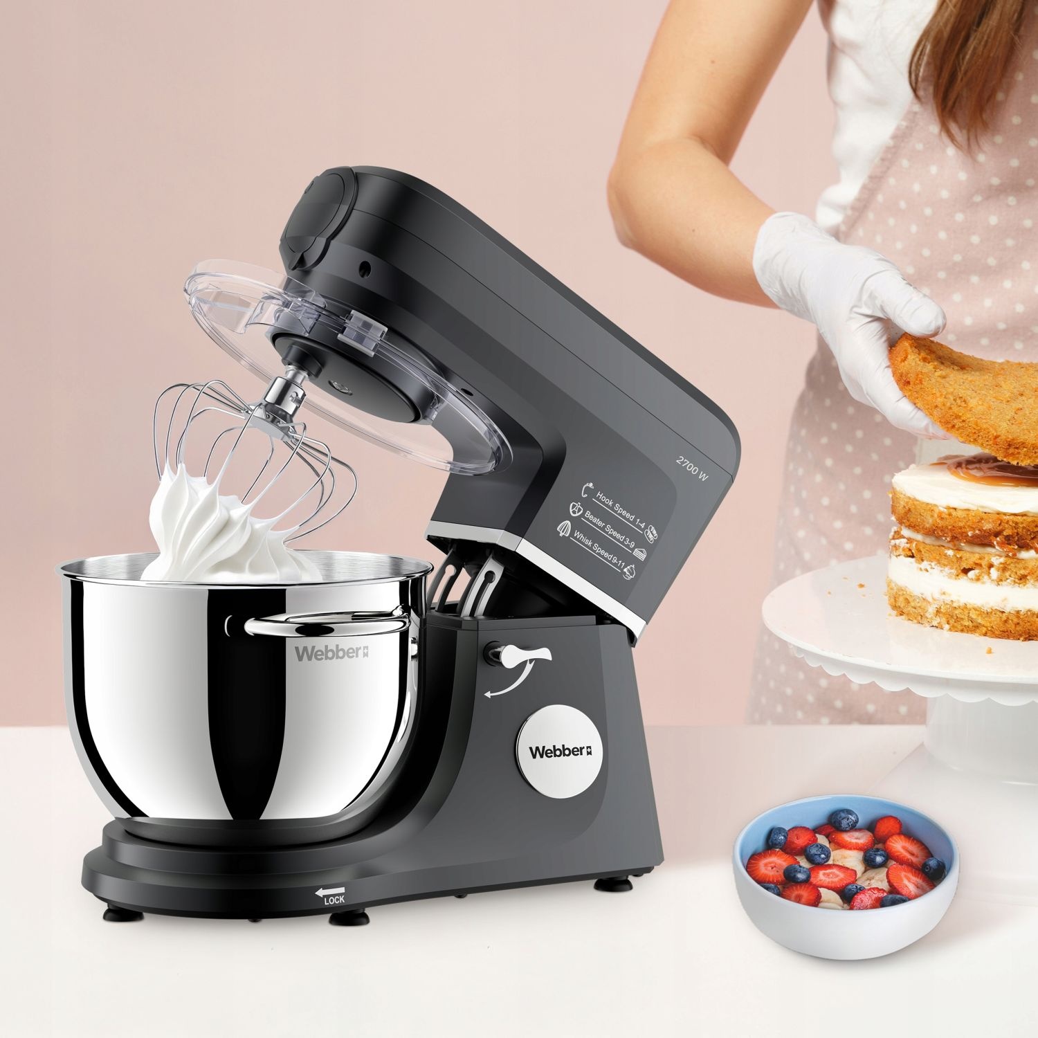 Webber Keukenrobot Modern SM17 - Krachtige 2700W met verwarmingsfunctie