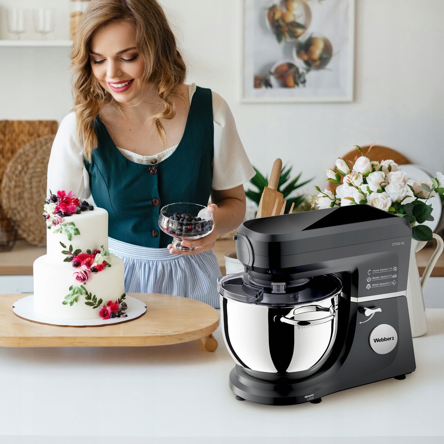 Webber Keukenrobot Modern SM17 - Krachtige 2700W met verwarmingsfunctie