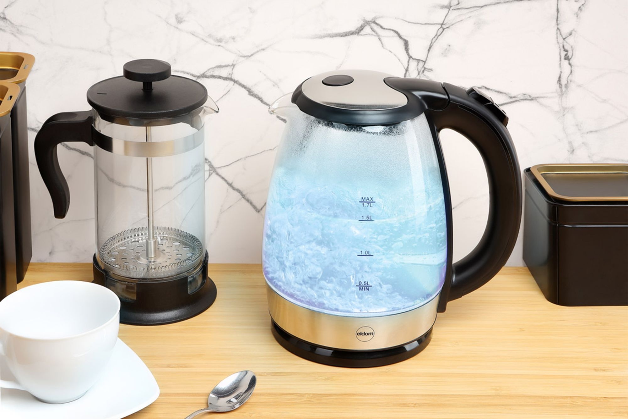 ELDOM elektrische waterkoker C415 - snelle kooktijd en 1.7L inhoud