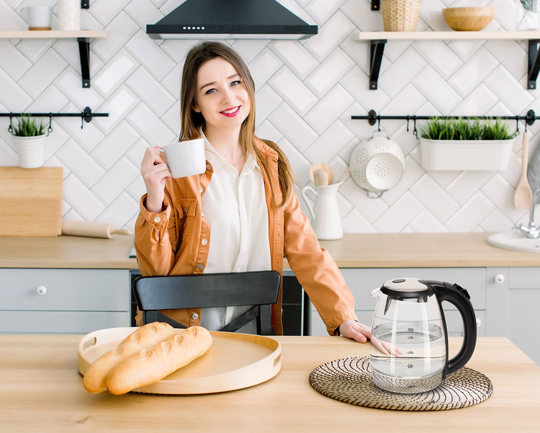 ELDOM elektrische waterkoker C415 - snelle kooktijd en 1.7L inhoud