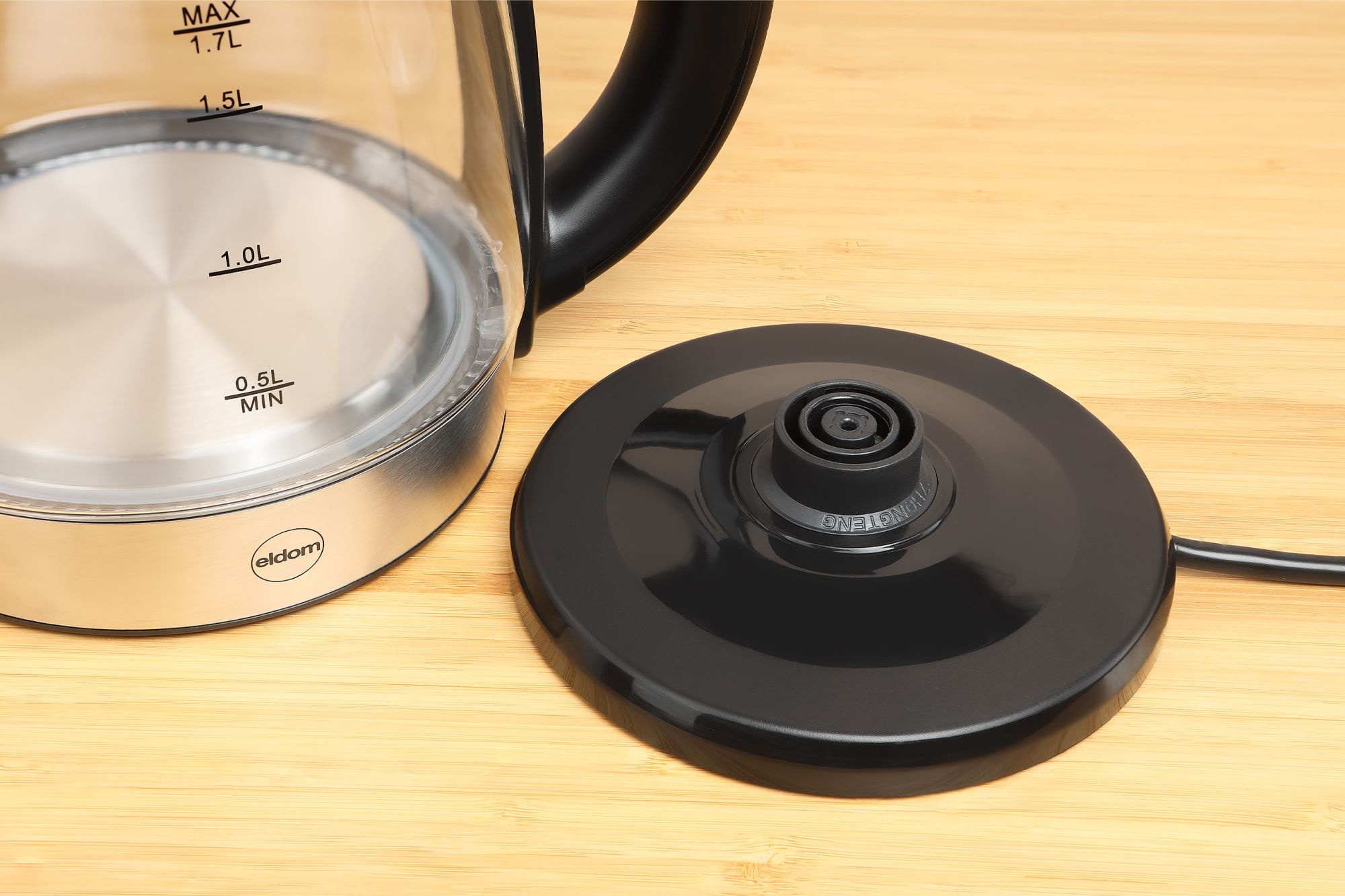 ELDOM elektrische waterkoker C415 - snelle kooktijd en 1.7L inhoud