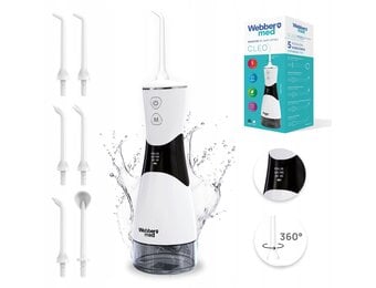 Webber CLEO Monddouche - Draadloos met 350ml Reservoir en 6 Opzetstukken