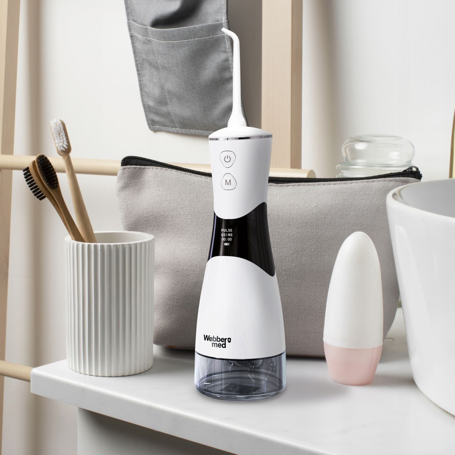 Webber CLEO Monddouche - Draadloos met 350ml Reservoir en 6 Opzetstukken