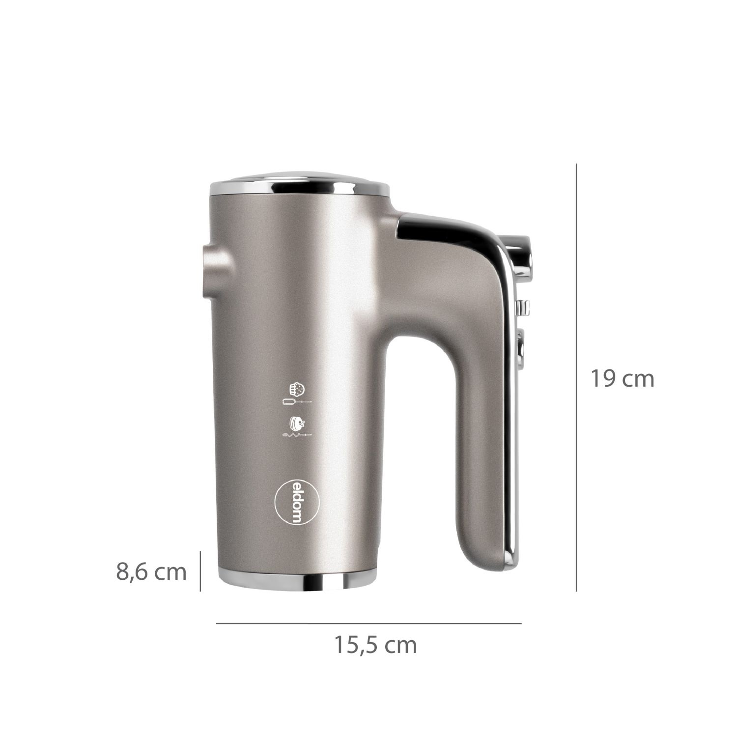 ELDOM Keukenrobot R110 - Krachtige 400W Mixer met Turbo