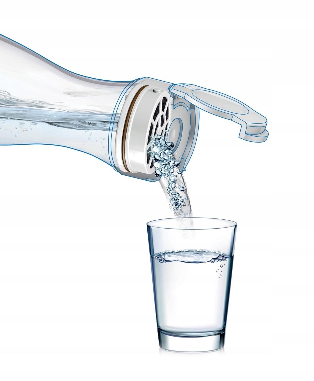 LAICA GlaSSmart Glazen Filterfles - Directe filtratie tijdens schenken