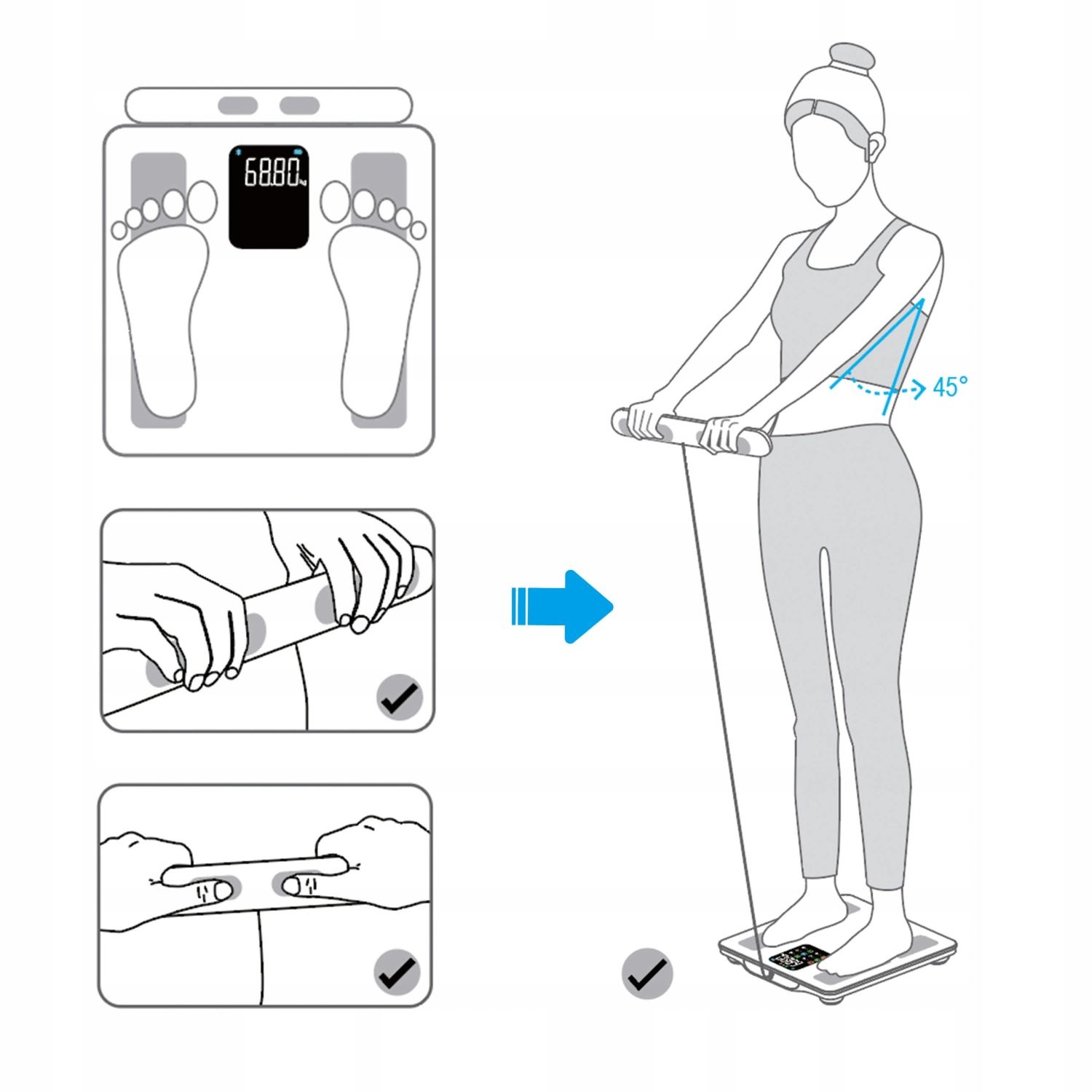 Webber Med Analyse Badkamerweegschaal IF2825A - 15 Lichaamsparameters