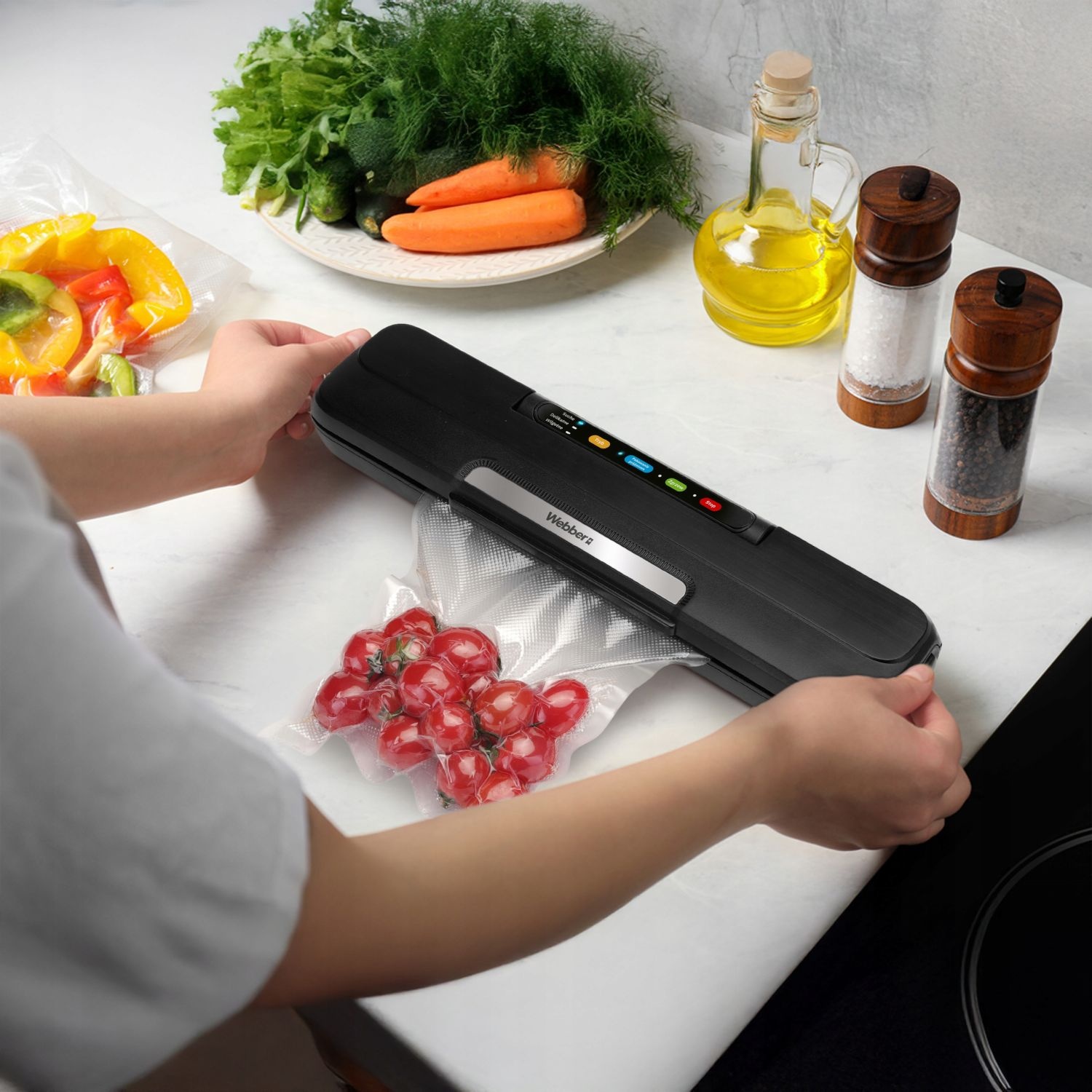 WEBBER V168C Automatische Vacuümsealer - One Touch bediening