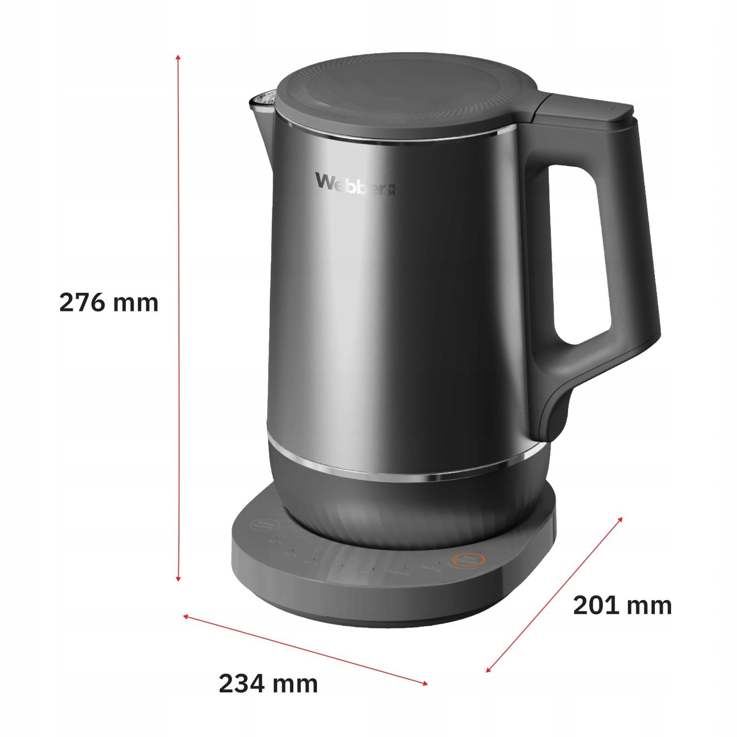 Webber CEYLON WK-717 Waterkoker - Stil met 6 Temperatuurstanden