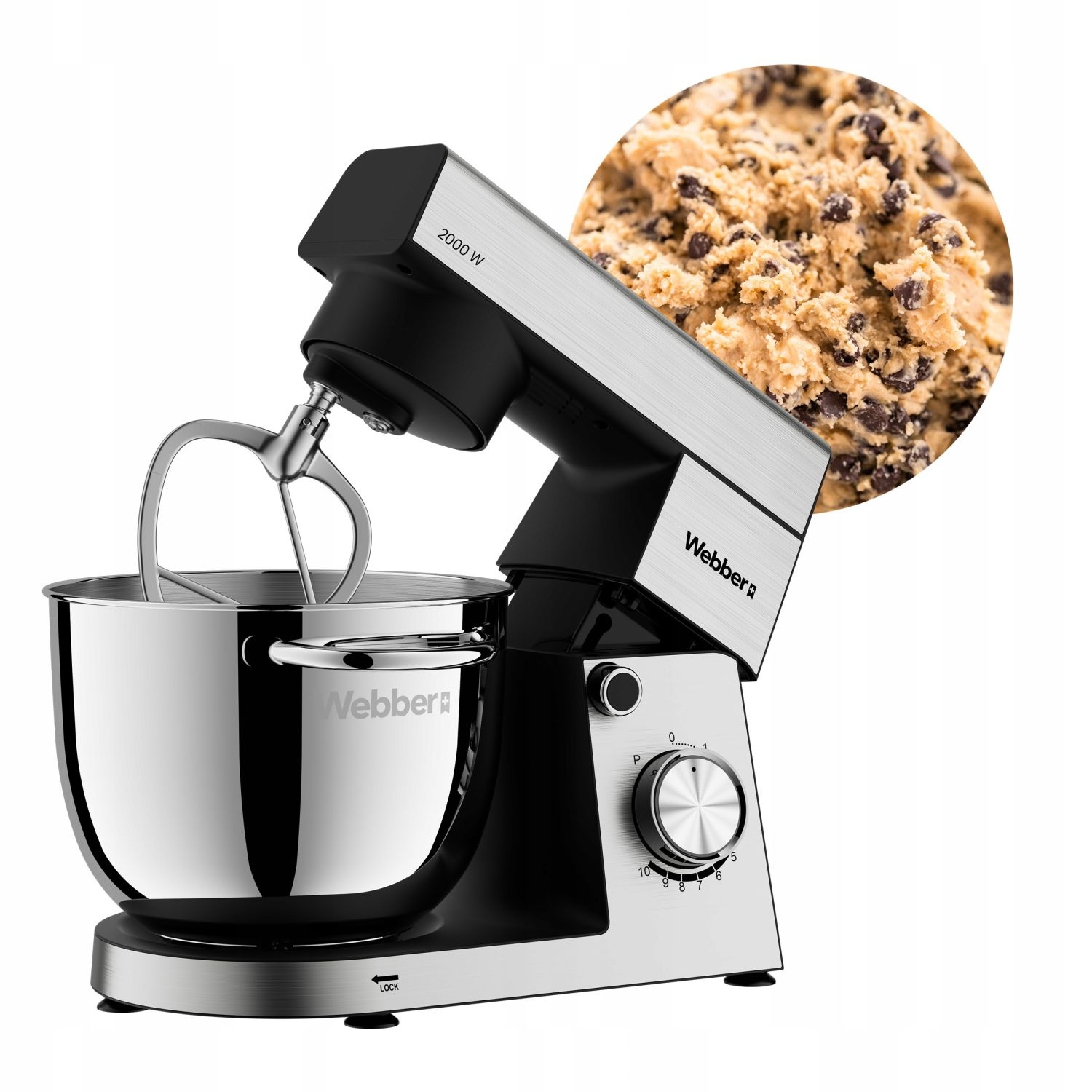 Webber Keukenmachine SM15 - Krachtige 2000W Planetaire Mixer