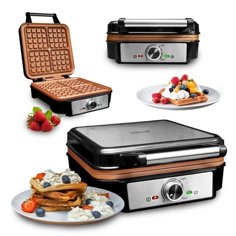 ELDOM IDEAL Wafelijzer IK1602 - 2000W voor 4 grote wafels tegelijk