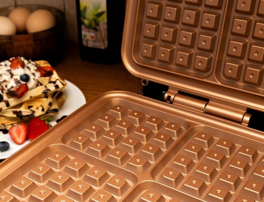 ELDOM IDEAL Wafelijzer IK1602 - 2000W voor 4 grote wafels tegelijk