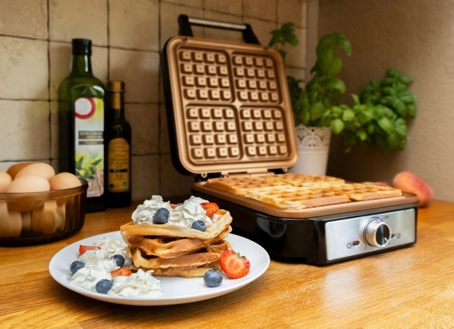 ELDOM IDEAL Wafelijzer IK1602 - 2000W voor 4 grote wafels tegelijk