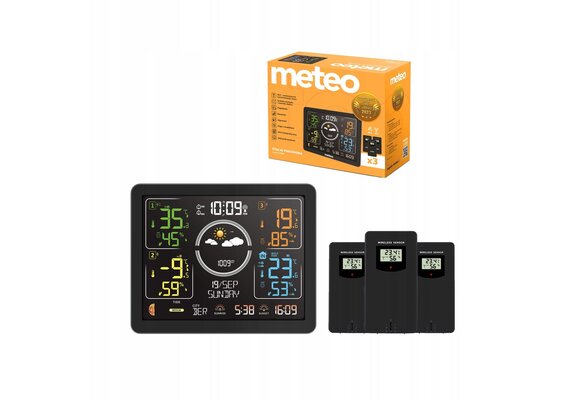 METEO Weerstation SP301 - Met 3 Buitensensoren en Barometer