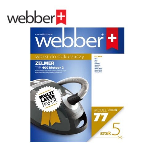 Webber Stofzuigerzakken Zelmer Meteor 400 - 5 Stuks Meerlaags Papier