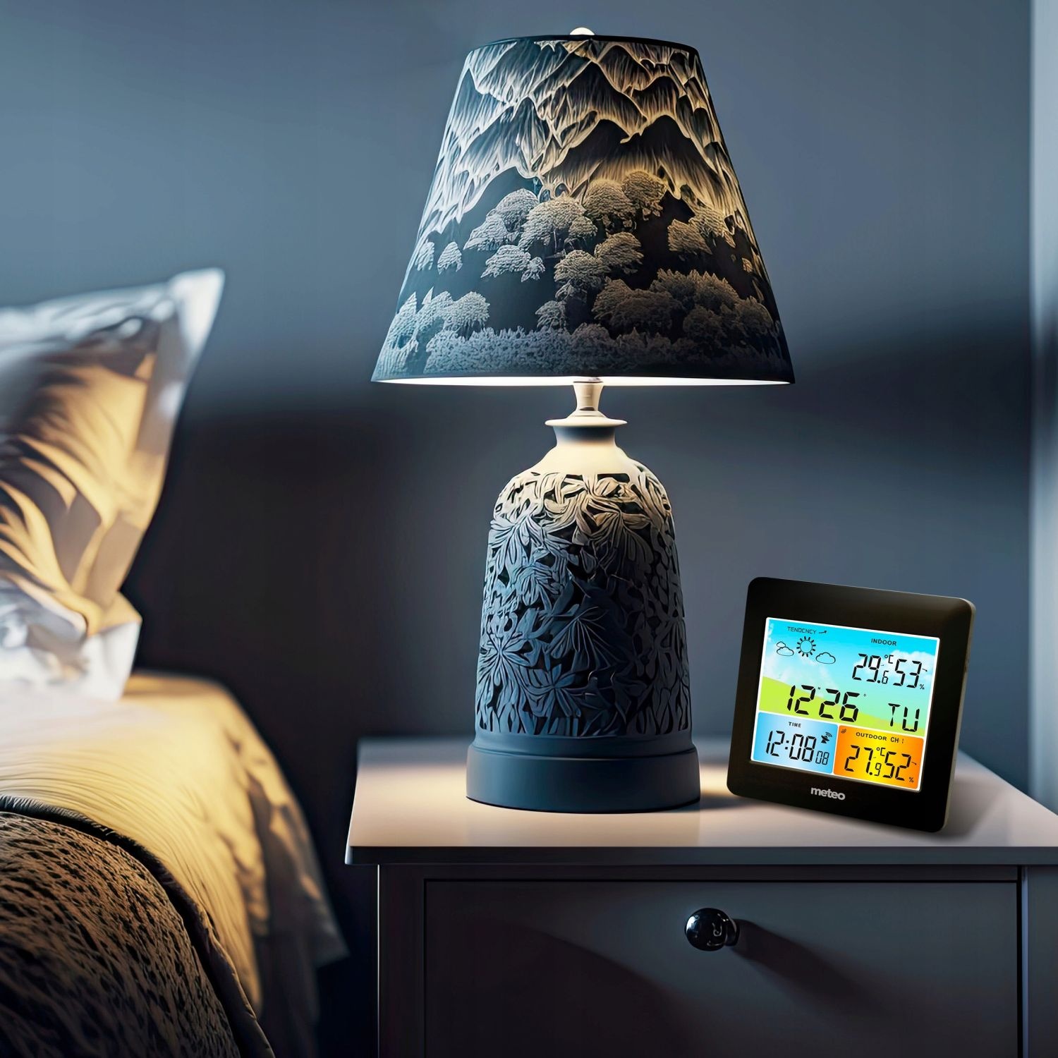 METEO Weerstation SP202 - Met barometer en draadloze buitensensor