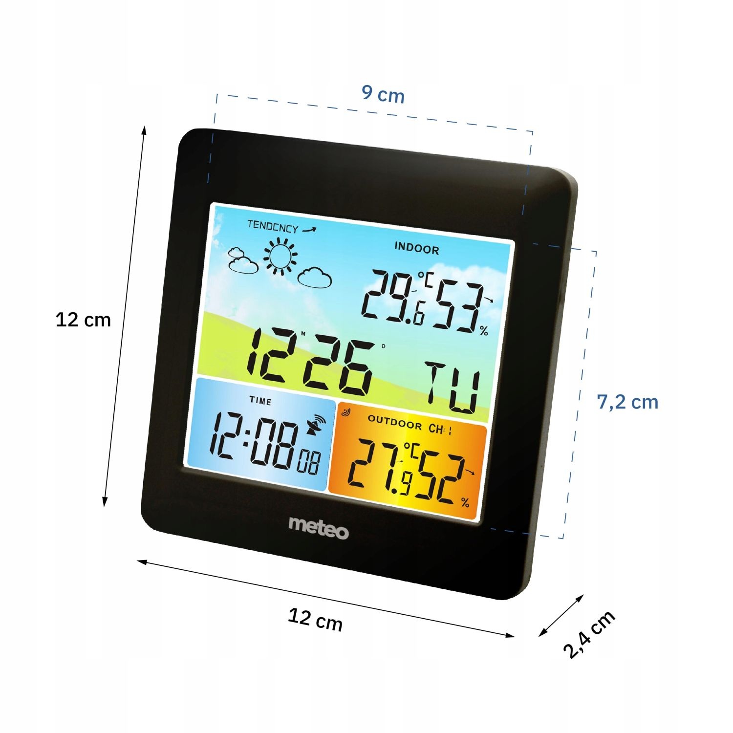 METEO Weerstation SP202 - Met barometer en draadloze buitensensor