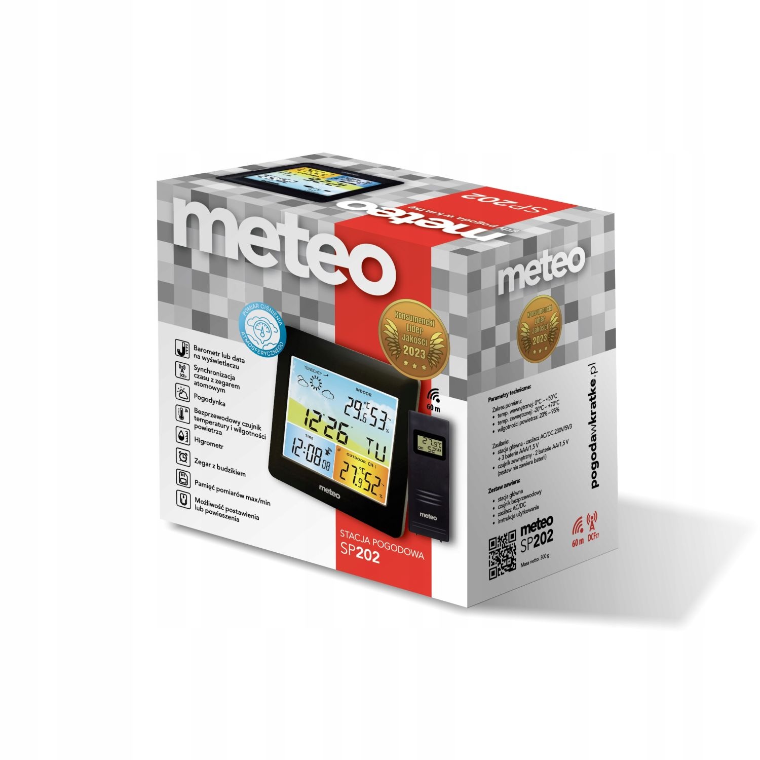 METEO Weerstation SP202 - Met barometer en draadloze buitensensor