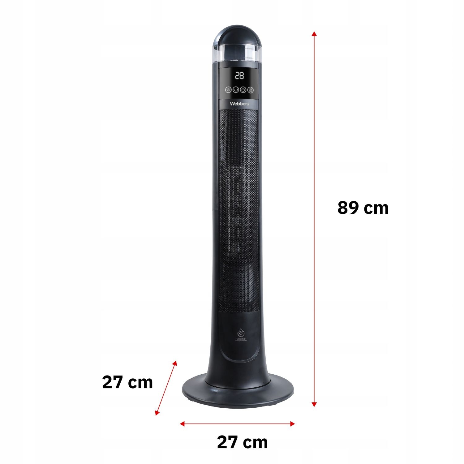Webber ETNA TH2200B Keramische Kolomkachel - 2200W met Bevochtiger