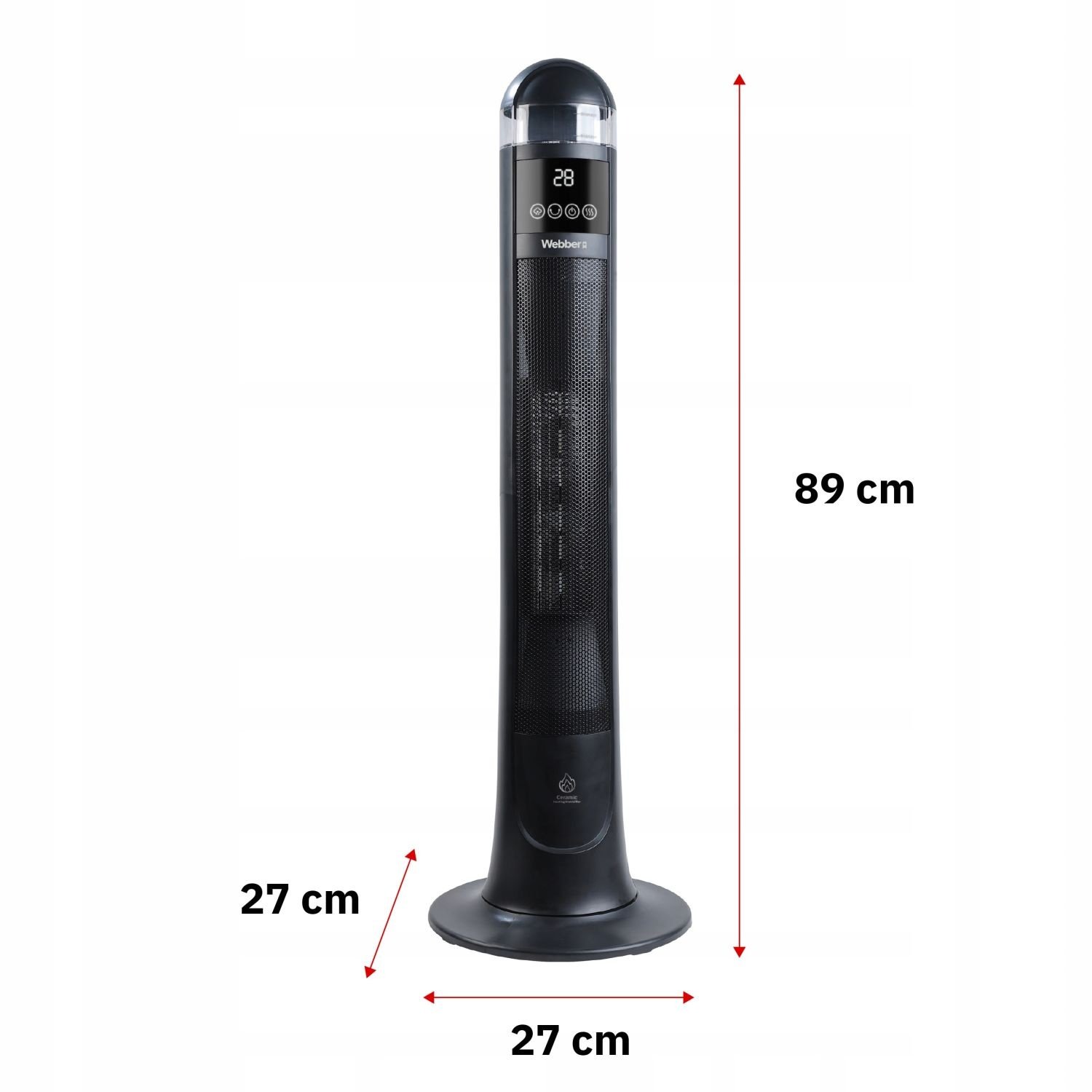 Webber ETNA TH2200B Keramische Kolomkachel - 2200W met Bevochtiger