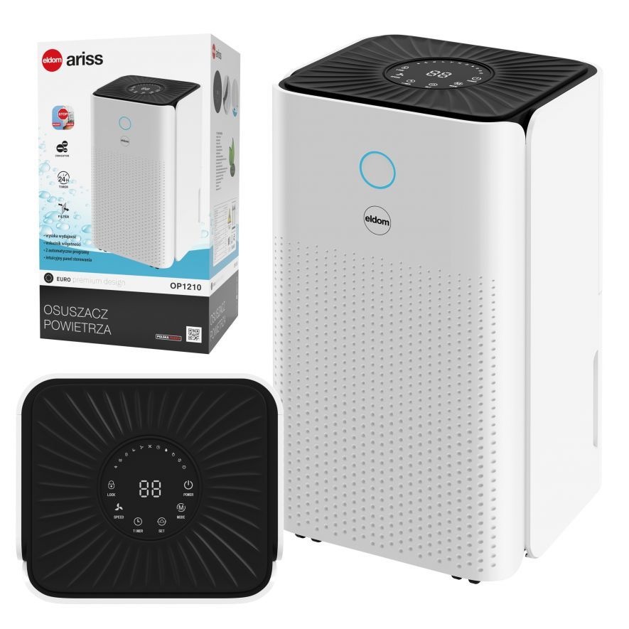 ELDOM Luchtontvochtiger OP1210 - Fluisterstil en ideaal voor de was