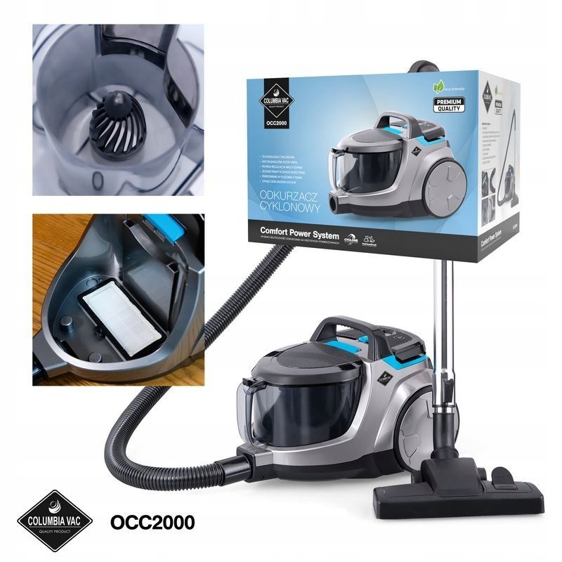 COLUMBIAVAC Zakloze Cycloonstofzuiger OCC 2000 - Anti-allergie HEPA
