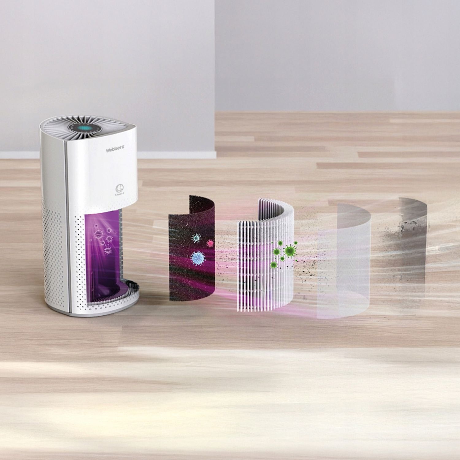 Webber Filter voor Luchtreiniger AP8550 - HEPA13 5-staps Filtratie