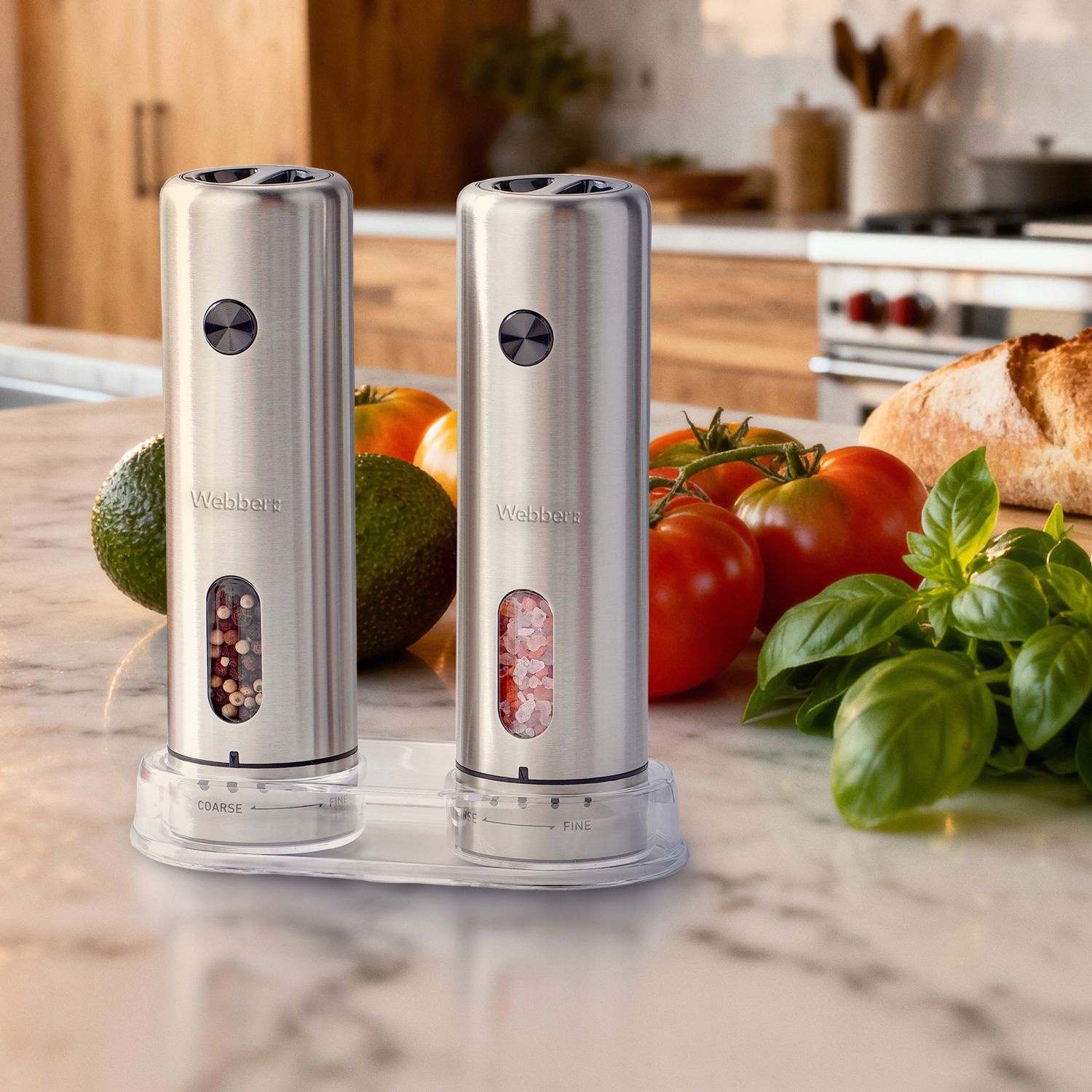 Webber Elektrische Kruidenmolen MK43 - Oplaadbare RVS Molenset