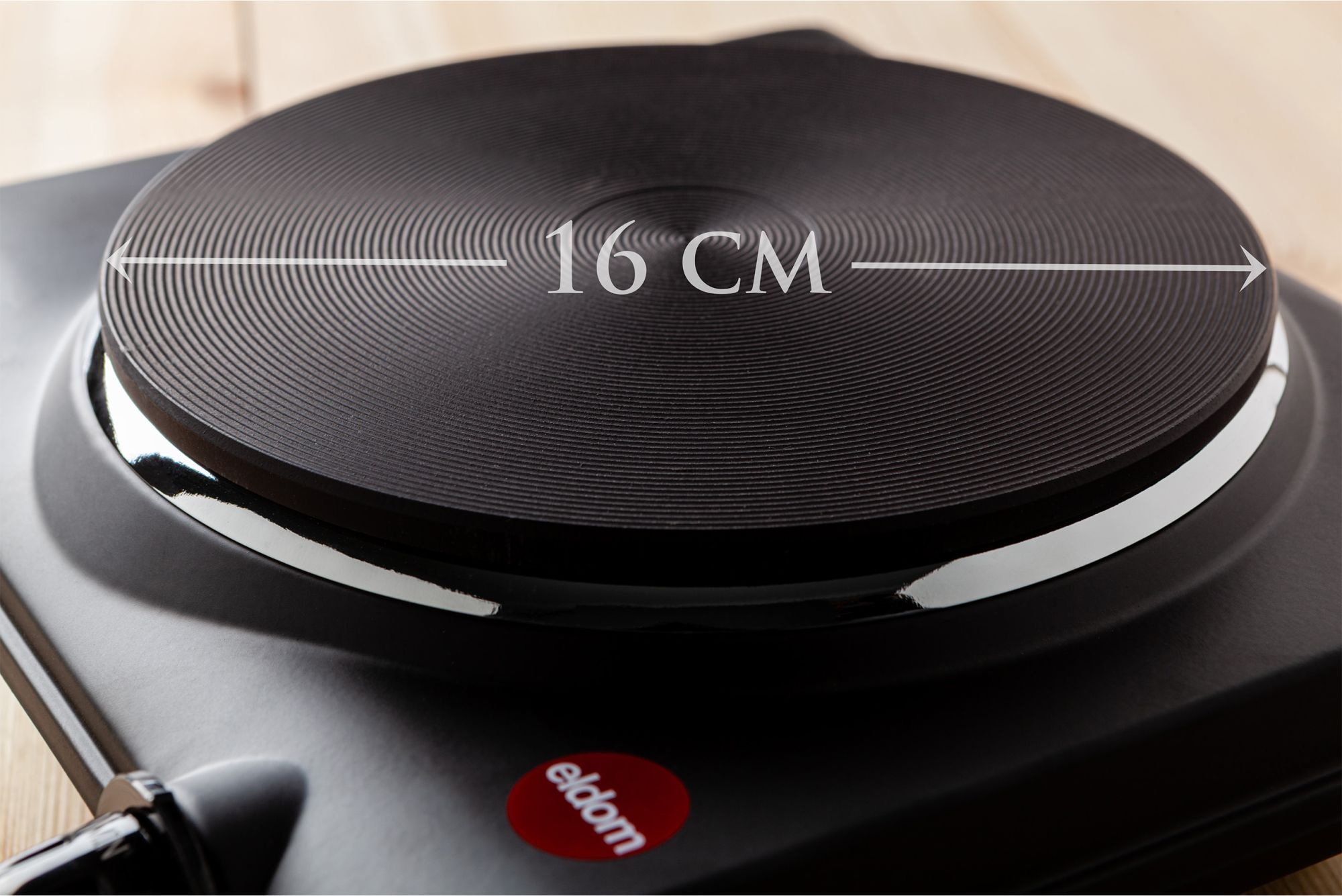 ELDOM Elektrische kookplaat PG10N - 1500W voor snelle opwarming