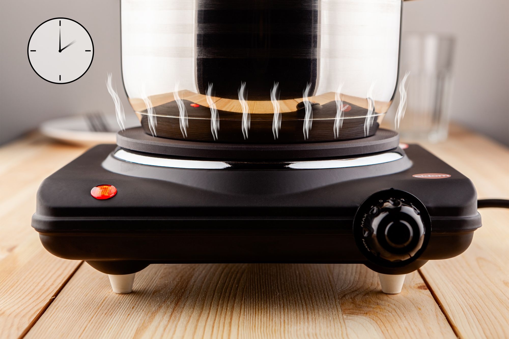 ELDOM Elektrische kookplaat PG10N - 1500W voor snelle opwarming