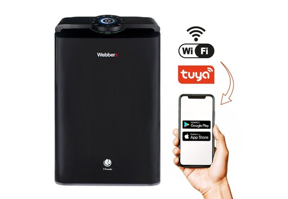 Webber Luchtreiniger AP9700 - 8-staps Filtratie met HEPA 13 en WiFi