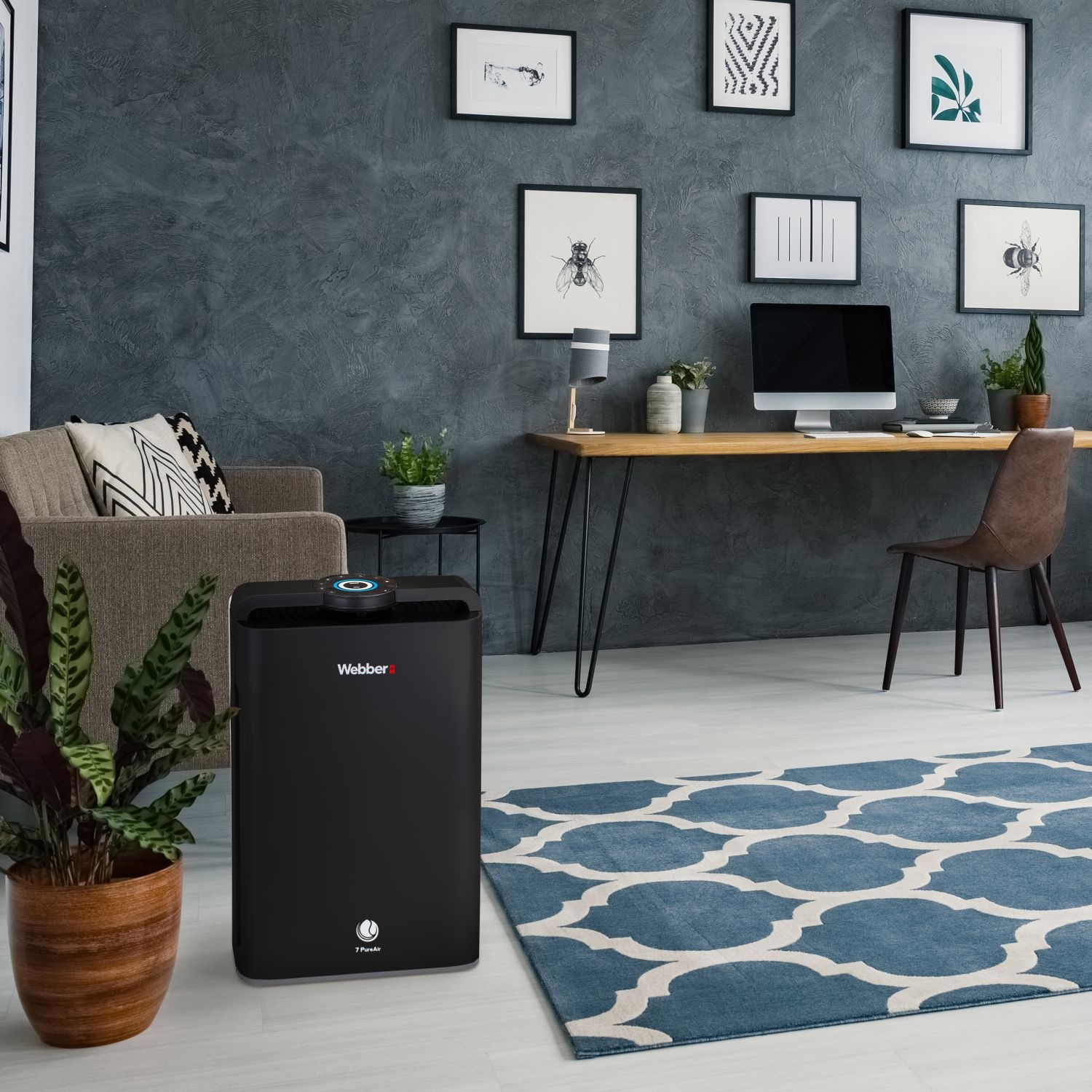 Webber Luchtreiniger AP9700 - 8-staps Filtratie met HEPA 13 en WiFi