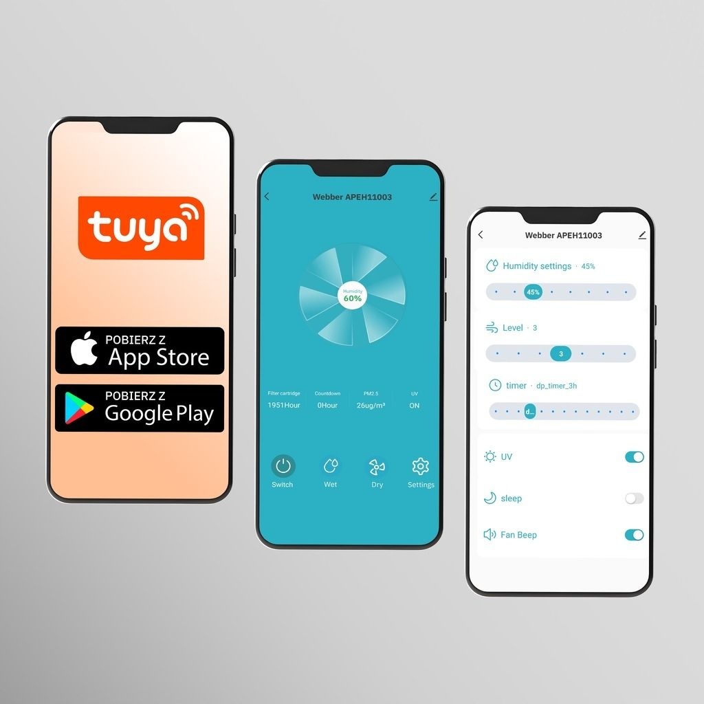 Webber ROSEG AP8550 Luchtreiniger - HEPA H13 filter en app-bediening